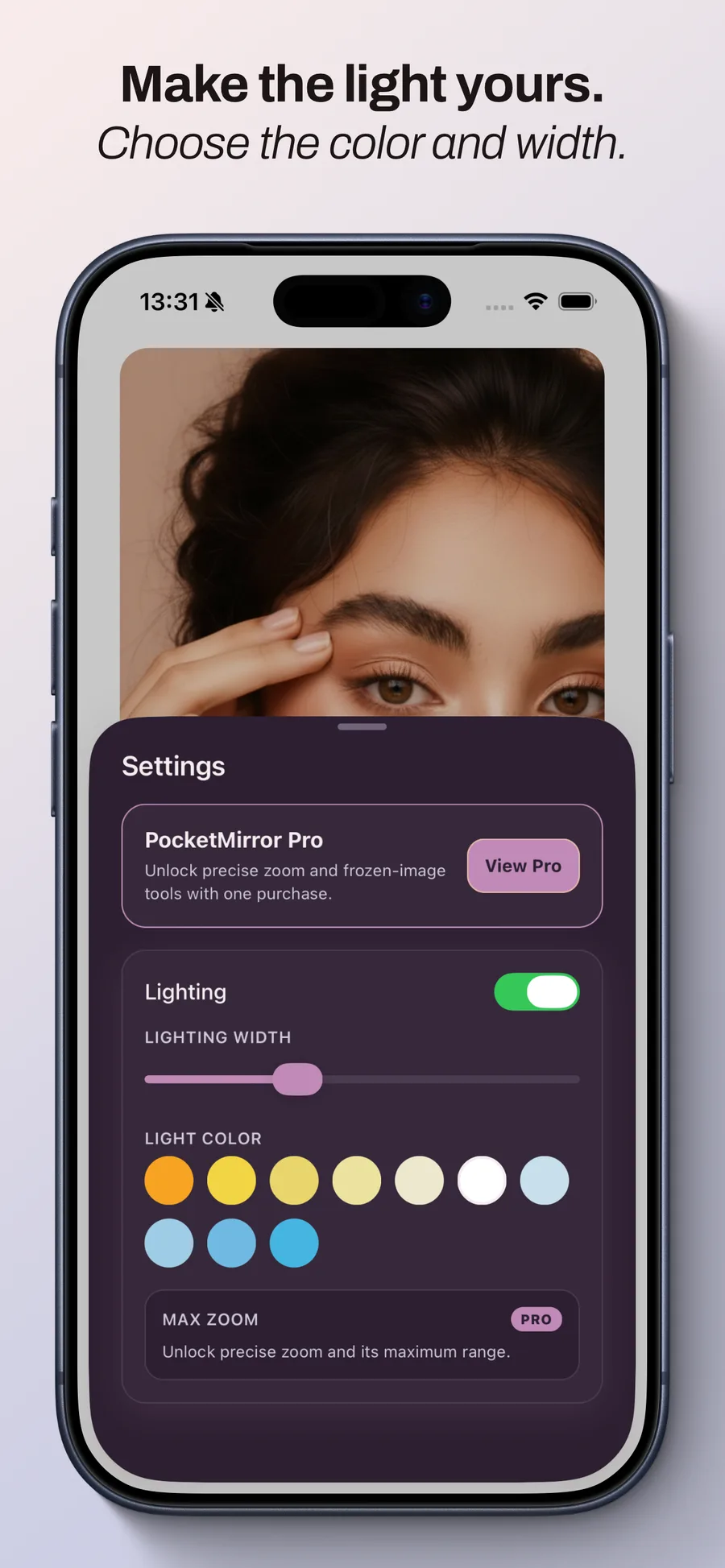 Light color and width
